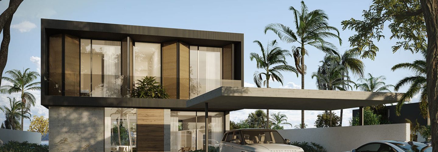 Perspectiva artística da fachada frontal