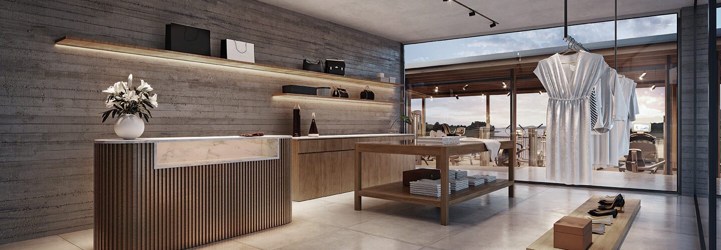 Perspectiva artística da loja