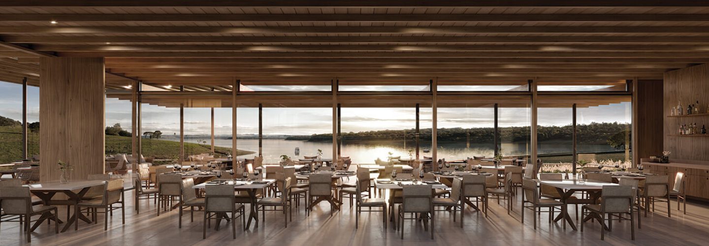 Perspectiva artística do restaurante