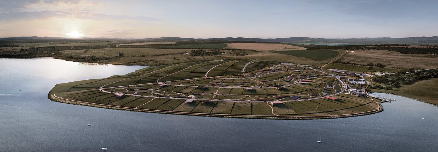 Perspectiva artística da vista geral